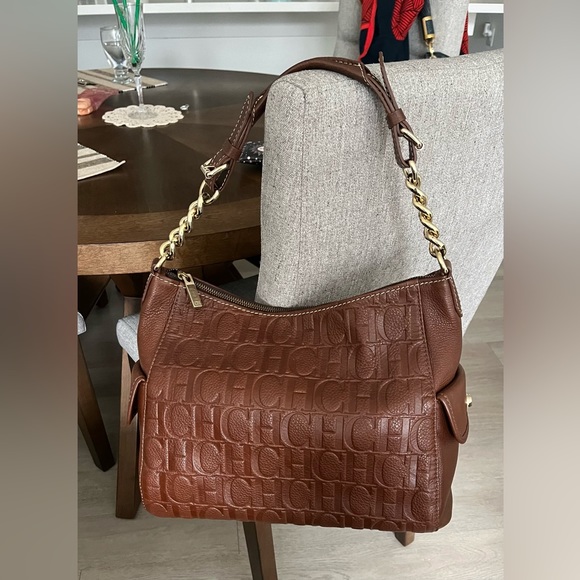 Carolina Herrera hand bag camel color, like new, camel color - Picture 2 of 7